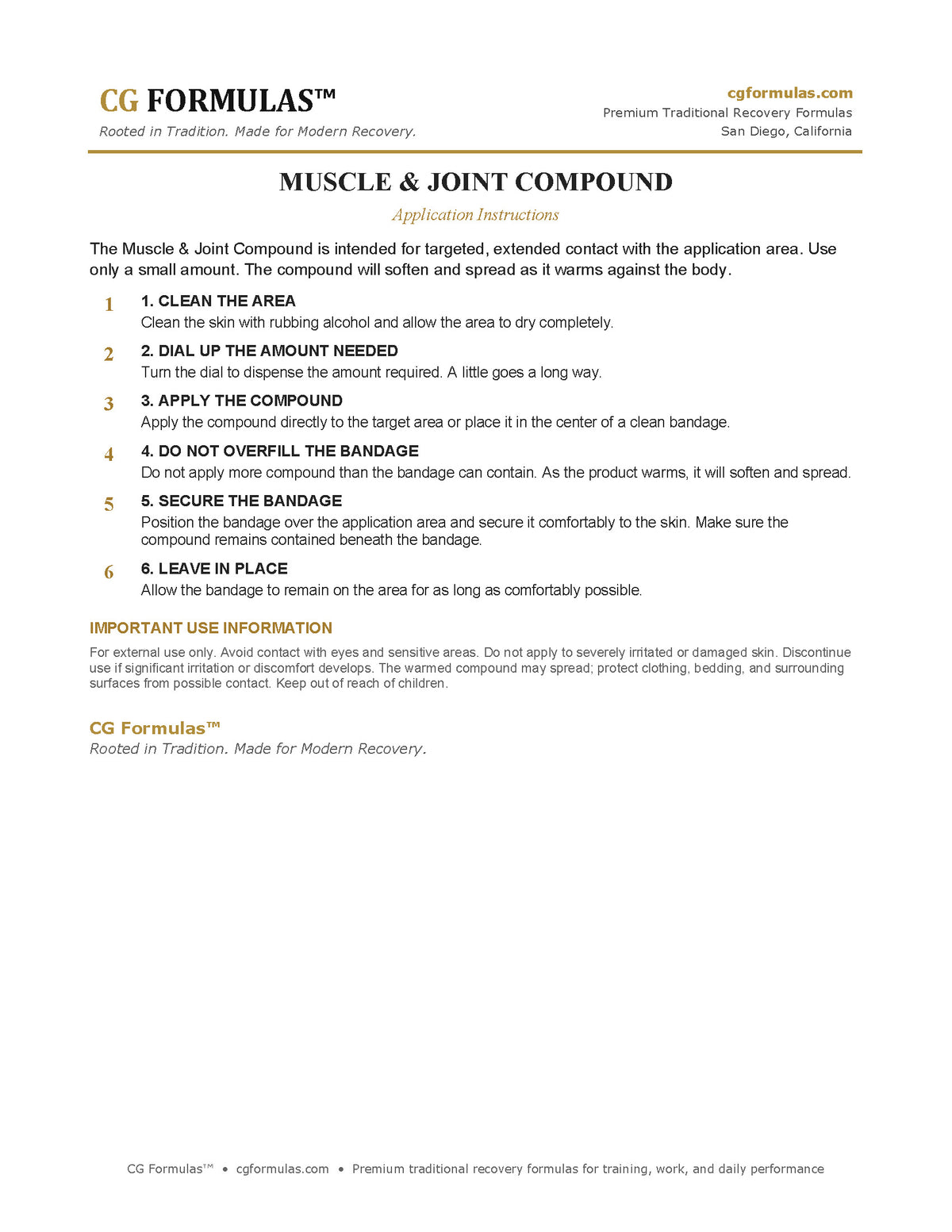 Muscle & Joint Topical Compound